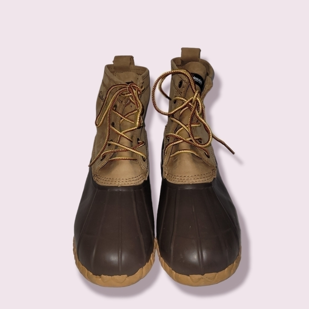 Cabela's Men's "Steel Shank" Leather Upper Duck Work Boots Men's Size 10